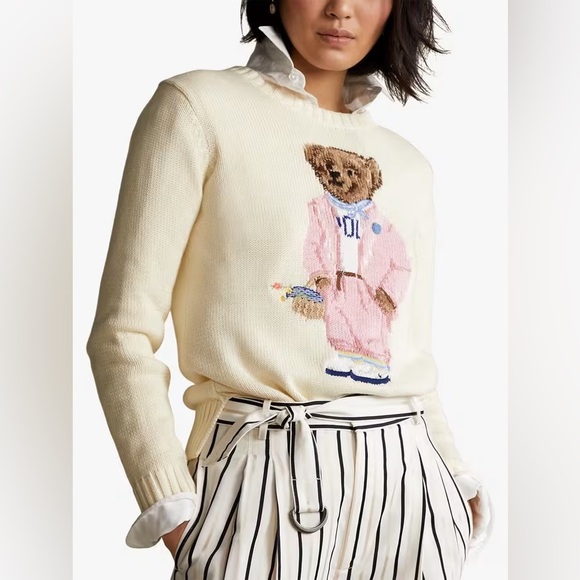 Polo Ralph Lauren Sweaters - Very rare Polo Ralph Lauren Picnic Polo Bear Jumper, Cream size large BNWT